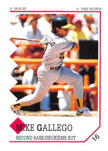 1992 Panini Stickers (Canadian) #16 Mike Gallego Front