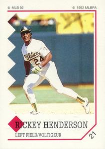 1992 Panini Stickers (Canadian) #21 Rickey Henderson Front