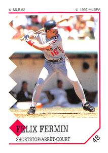 1992 Panini Stickers (Canadian) #48 Felix Fermin Front