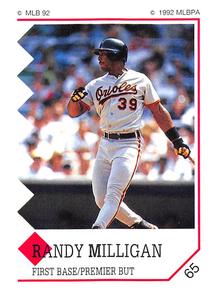 1992 Panini Stickers (Canadian) #65 Randy Milligan Front