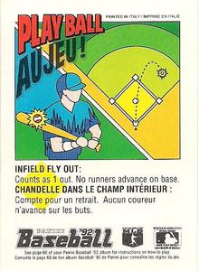 1992 Panini Stickers (Canadian) #139 Jesse Barfield Back