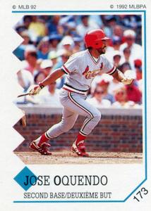 1992 Panini Stickers (Canadian) #173 Jose Oquendo Front