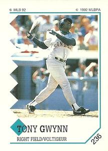 1992 Panini Stickers (Canadian) #236 Tony Gwynn Front