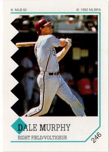 1992 Panini Stickers (Canadian) #246 Dale Murphy Front