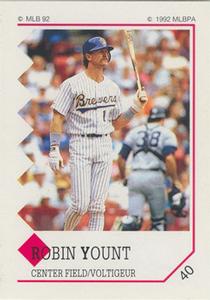 1992 Panini Stickers (Canadian) #40 Robin Yount Front