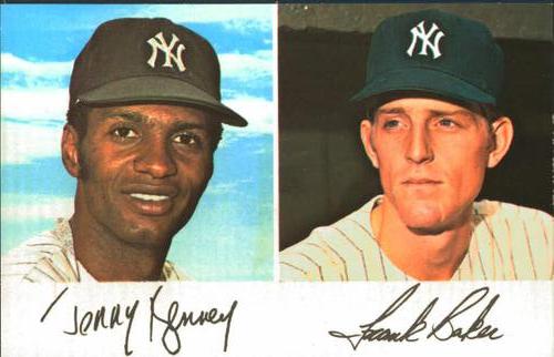 1971 New York Yankees Clinic Day Postcards #NNO Jerry Kenney / Frank Baker Front