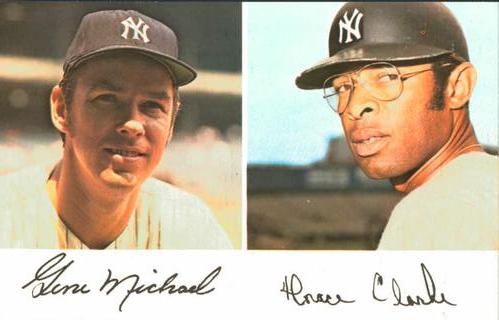 1971 New York Yankees Clinic Day Postcards #NNO Gene Michael / Horace Clarke Front