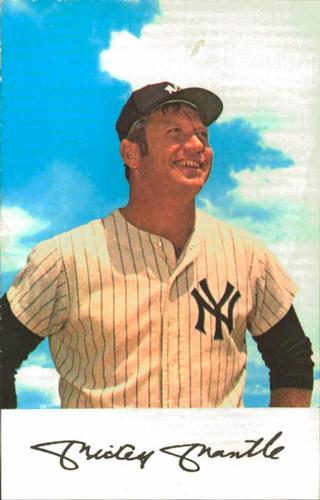 1971 New York Yankees Clinic Day Postcards #NNO Mickey Mantle Front