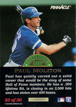 1993 Pinnacle Cooperstown #23 Paul Molitor Back