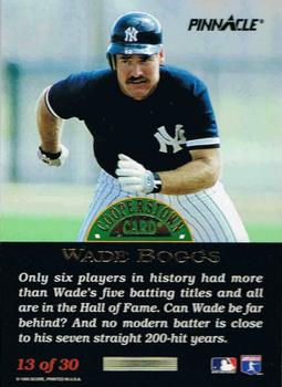 1993 Pinnacle Cooperstown - Dufex #13 Wade Boggs Back