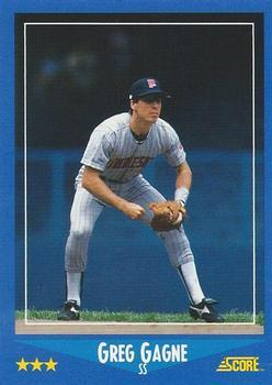1988 Score - Glossy #214 Greg Gagne Front