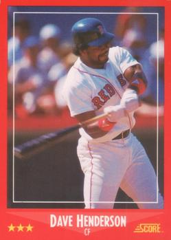 1988 Score - Glossy #228 Dave Henderson Front