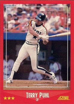 1988 Score - Glossy #282 Terry Puhl Front