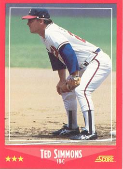 1988 Score - Glossy #285 Ted Simmons Front