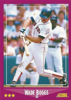 1988 Score - Glossy #2 Wade Boggs Front