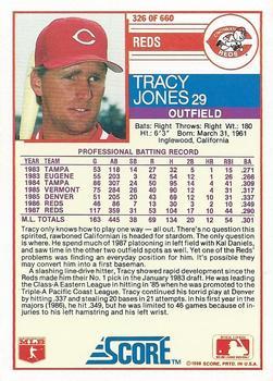 1988 Score - Glossy #326 Tracy Jones Back