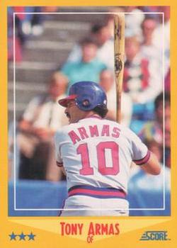 1988 Score - Glossy #487 Tony Armas Front