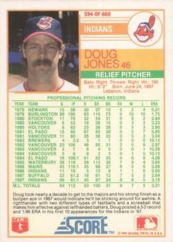 1988 Score - Glossy #594 Doug Jones Back