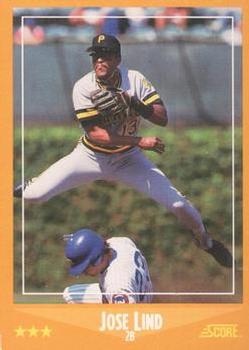 1988 Score - Glossy #597 Jose Lind Front