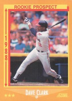 1988 Score - Glossy #633 Dave Clark Front