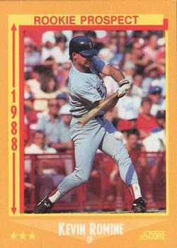 1988 Score - Glossy #644 Kevin Romine Front