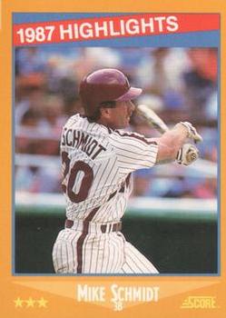 1988 Score - Glossy #657 Mike Schmidt Front