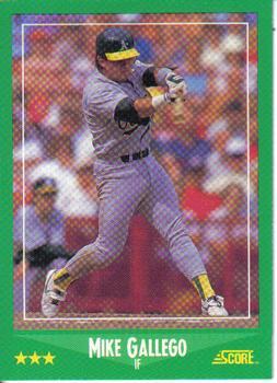 1988 Score - Glossy #428 Mike Gallego Front