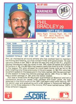 1988 Score - Glossy #66 Phil Bradley Back
