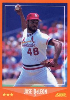 1988 Score Rookie & Traded - Glossy #7T Jose DeLeon Front