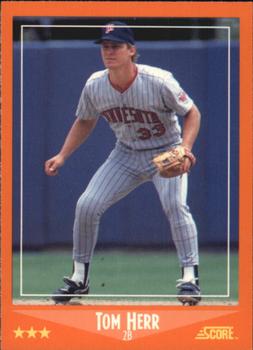 1988 Score Rookie & Traded - Glossy #8T Tom Herr Front