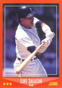 1988 Score Rookie & Traded - Glossy #13T Luis Salazar Front