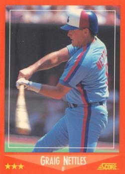 1988 Score Rookie & Traded - Glossy #25T Graig Nettles Front
