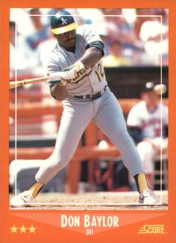 1988 Score Rookie & Traded - Glossy #55T Don Baylor Front