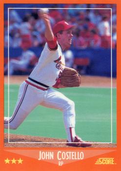 1988 Score Rookie & Traded - Glossy #107T John Costello Front