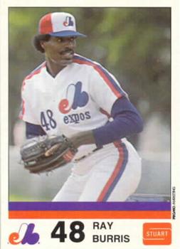 1983 Stuart Bakery Montreal Expos #16 Ray Burris Front