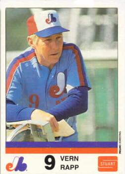 1983 Stuart Bakery Montreal Expos #3 Vern Rapp Front
