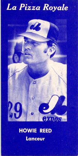 1970 La Pizza Royale Montreal Expos Blue #NNO Howie Reed Front