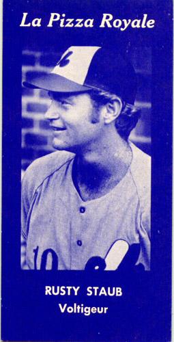 1970 La Pizza Royale Montreal Expos Blue #NNO Rusty Staub Front