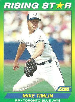 1992 Score 100 Rising Stars #58 Mike Timlin Front