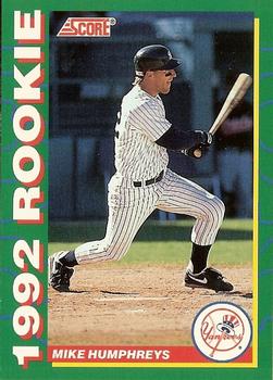 1992 Score Rookies #26 Mike Humphreys Front