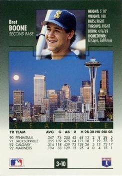 1993 Score Procter & Gamble #3 Bret Boone Back