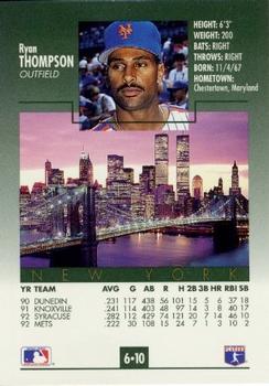 1993 Score Procter & Gamble #6 Ryan Thompson Back
