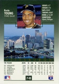 1993 Score Procter & Gamble #7 Kevin Young Back