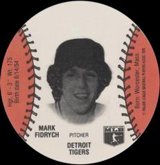 1978 Wiffle Ball Discs #NNO Mark Fidrych Front