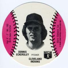 1978 Wiffle Ball Discs #NNO Dennis Eckersley Front