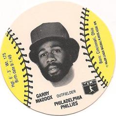 1978 Wiffle Ball Discs #NNO Garry Maddox Front