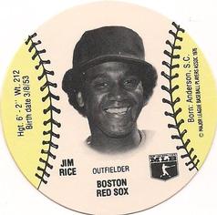 1978 Wiffle Ball Discs #NNO Jim Rice Front