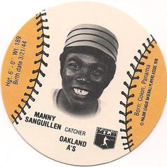 1978 Wiffle Ball Discs #NNO Manny Sanguillen Front