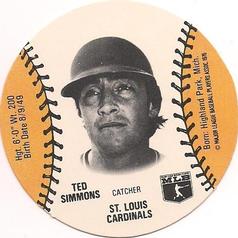 1978 Wiffle Ball Discs #NNO Ted Simmons Front