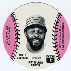 1978 Wiffle Ball Discs #NNO Willie Stargell Front